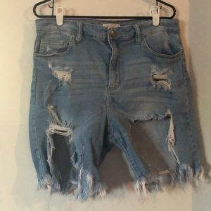 Ms cello distressed ripped jean shorts
